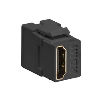 Leviton | Conector pasante HDMI QuickPort, Cubierta (Blanca, Negra)