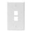 Leviton | Placa de pared QuickPort de una unidad, Blanca o Marfil (1, 2, 3, 4 o 6 puertos)