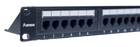 Armox | Armox Patch Panel Categoría 6, 24 puertos. Barra de soporte de cable incluida.