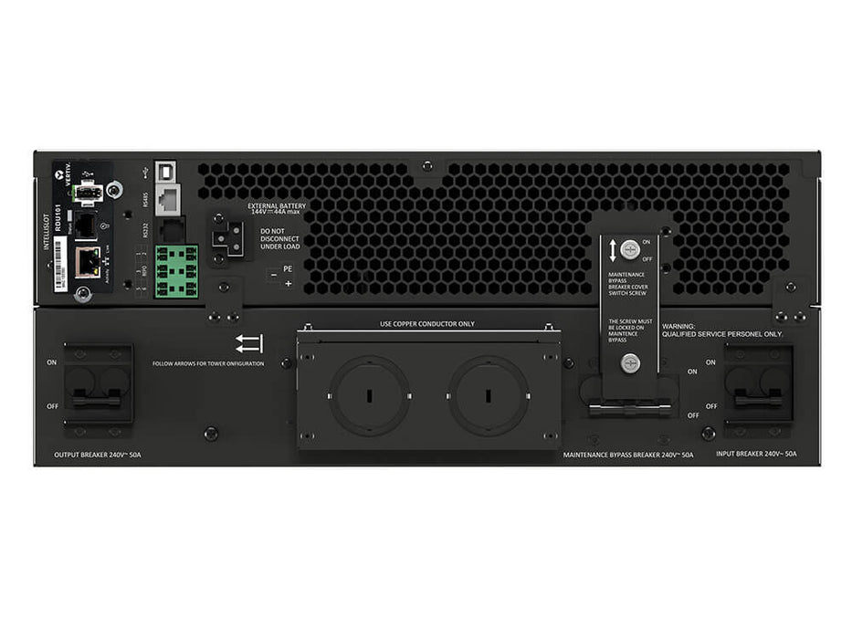 UPS On Line Vertiv Liebert GXT5 6000VA/6000W 208/120V in/out. Rackmount/Tower 4U with communication card