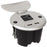 FSR | Tomacorriente de mesa de 3.5" de diámetro, cordón de 9', 1 cargador tipo AC, 2 cargadores tipo USB