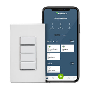 Leviton | Botonera Decora Smart Wi-Fi de 4 botones