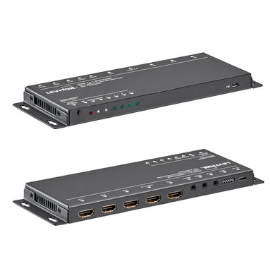 Leviton | HDMI® 4x1 Switcher — 4K/60, EDID, ARC, Audio Extraction, HDCP 2,2, IR, RS-232