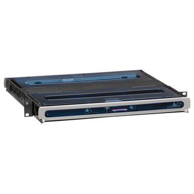 Leviton | Caja de fibra 2000i SDX de 1 unidad de bastidor, vacía, con bandeja deslizable; acepta hasta (3) placas adaptadoras y bandejas de empalmes SDX o (3) cintas MTP SDX.