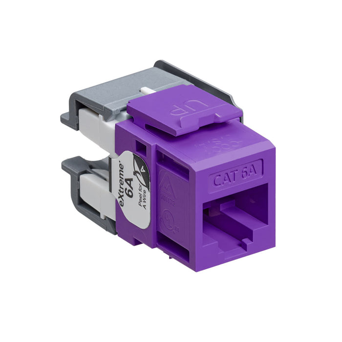 Leviton | Conector Cat 6A QuickPort eXtreme, Clasificado por canales.