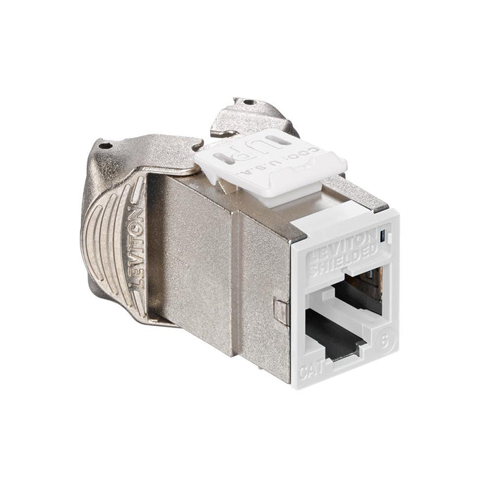 Leviton | Conector Shielded Cat 6 QuickPort Atlas-X1 (blanco, amarillo, azul, negro).