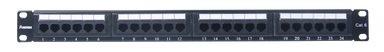 Armox | Armox Patch Panel Categoría 6, 24 puertos. Barra de soporte de cable incluida.