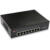 Leviton | Conmutador con alimentación a través de Ethernet de 8 puertos de 10/100 Mbps, negro