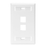 Leviton | Placa de pared QuickPort de una unidad con ventana ID, Marfil (1, 2, 3, o 6 puertos)