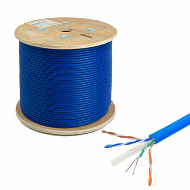 Leviton Cable Cat 6A U/UTP, LSHF/LSZH, azul, bobina de 305 m, Euroclase Dca